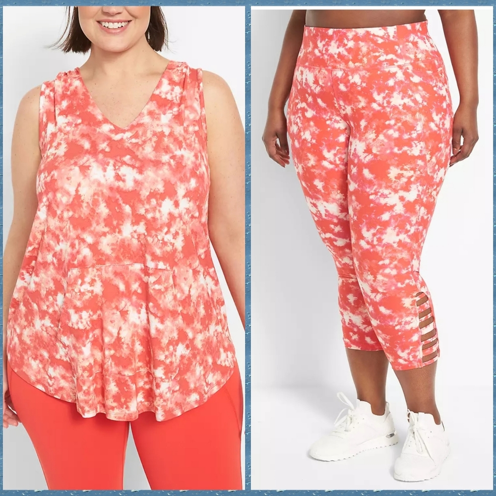 NWT 18/20 BUNDLE TOP & BOTTOM  LANE BRYANT LIVI ACTIVE SET (2 PCS)